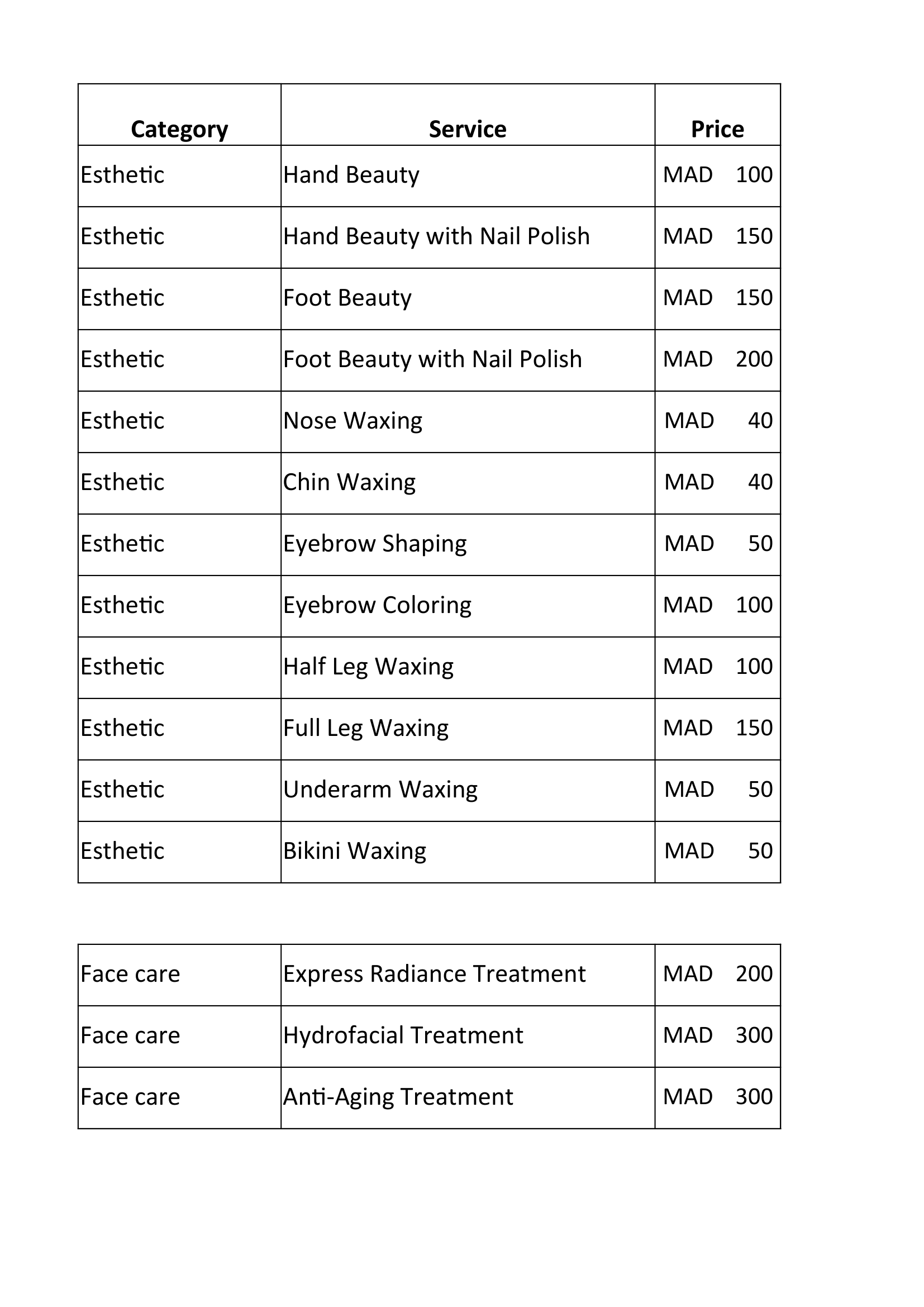 Beauty Pricing